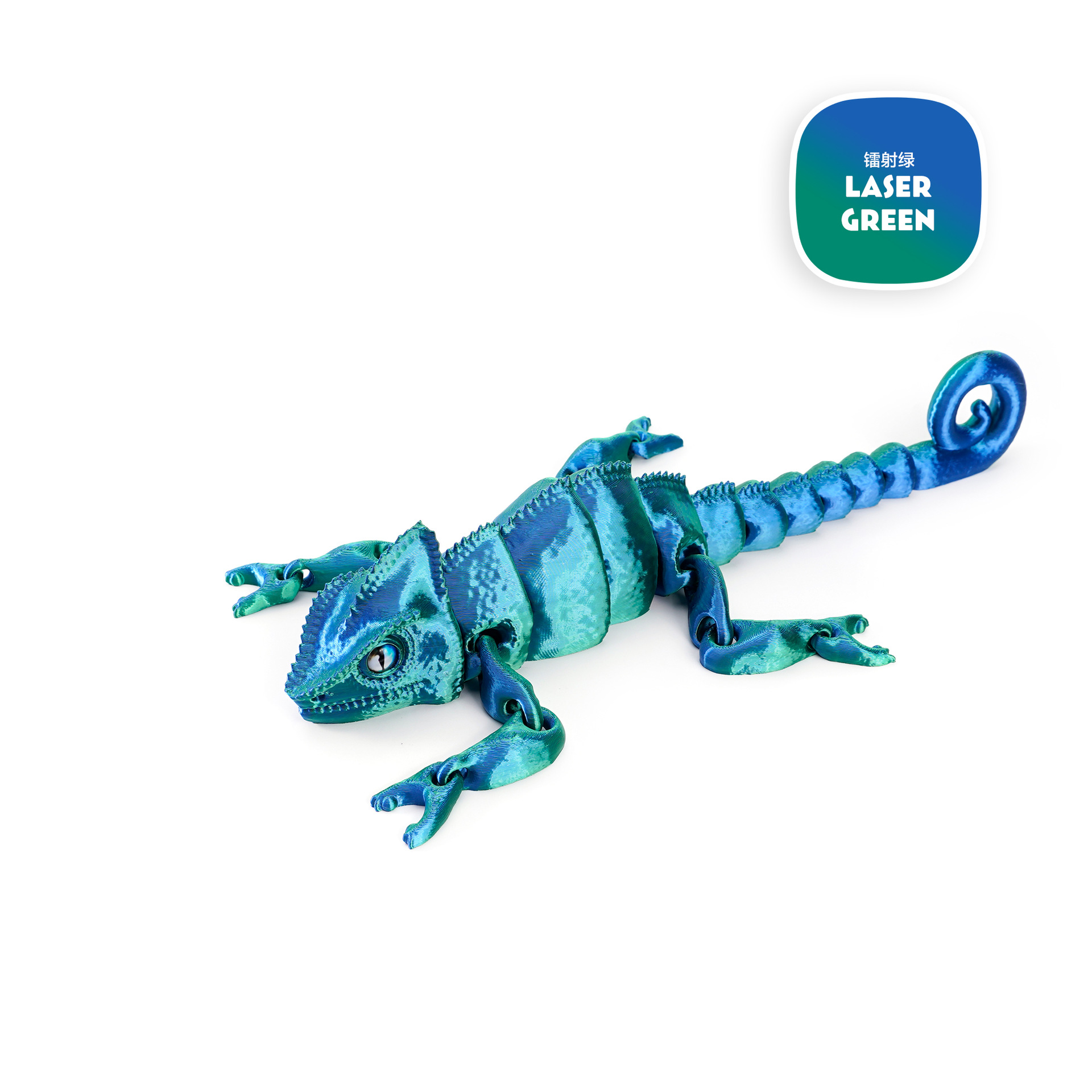 3D printed cross-border best-selling chameleon animal figurines, cute and adorable pets, movable one-piece joint design pic 5