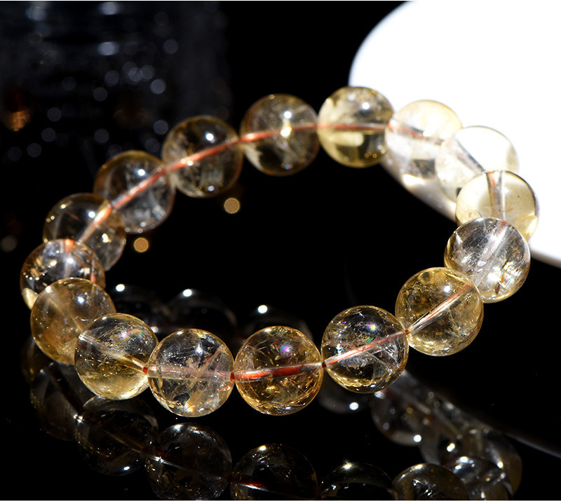 Jiuya Crystal Natural Yellow Asai Bracelet, Asai Stele Yellow Crystal, Asai Rainbow Crystal Bracelet wholesale pic 14