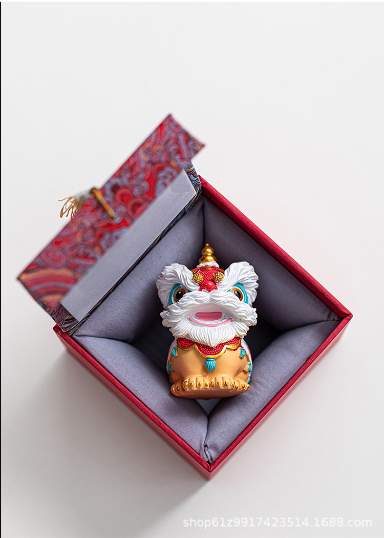 乔迁之喜中式醒狮国潮摆件客厅酒柜电视柜玄关桌面招财装饰品摆件国潮详情16