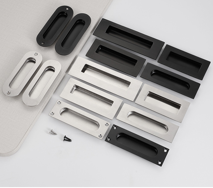 Modern and simple cabinet door hidden handle, drawer hidden embedded handle, wardrobe door factory direct sales hidden handle pic 5