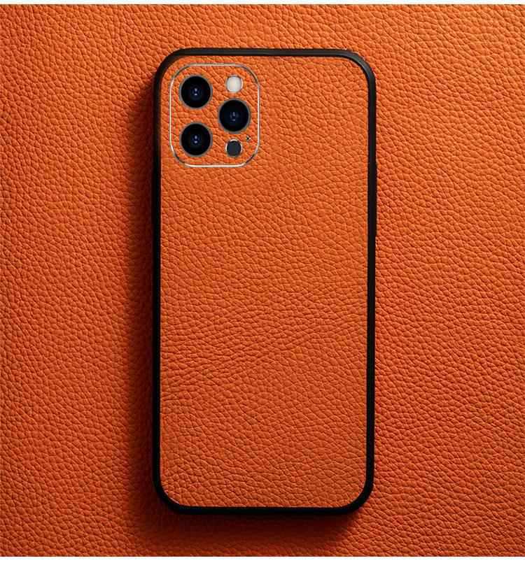 This new genuine leather frame lens is suitable for the Apple 14ProMax15 13 phone case. It features a high-end leather veneer with a lychee texture pic 27