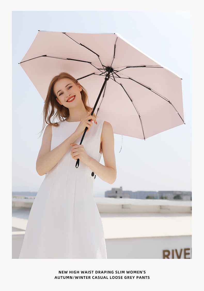 全自动伞钛银伞跨境太阳伞防晒遮阳伞晴雨两用女防紫外广告伞logo详情4