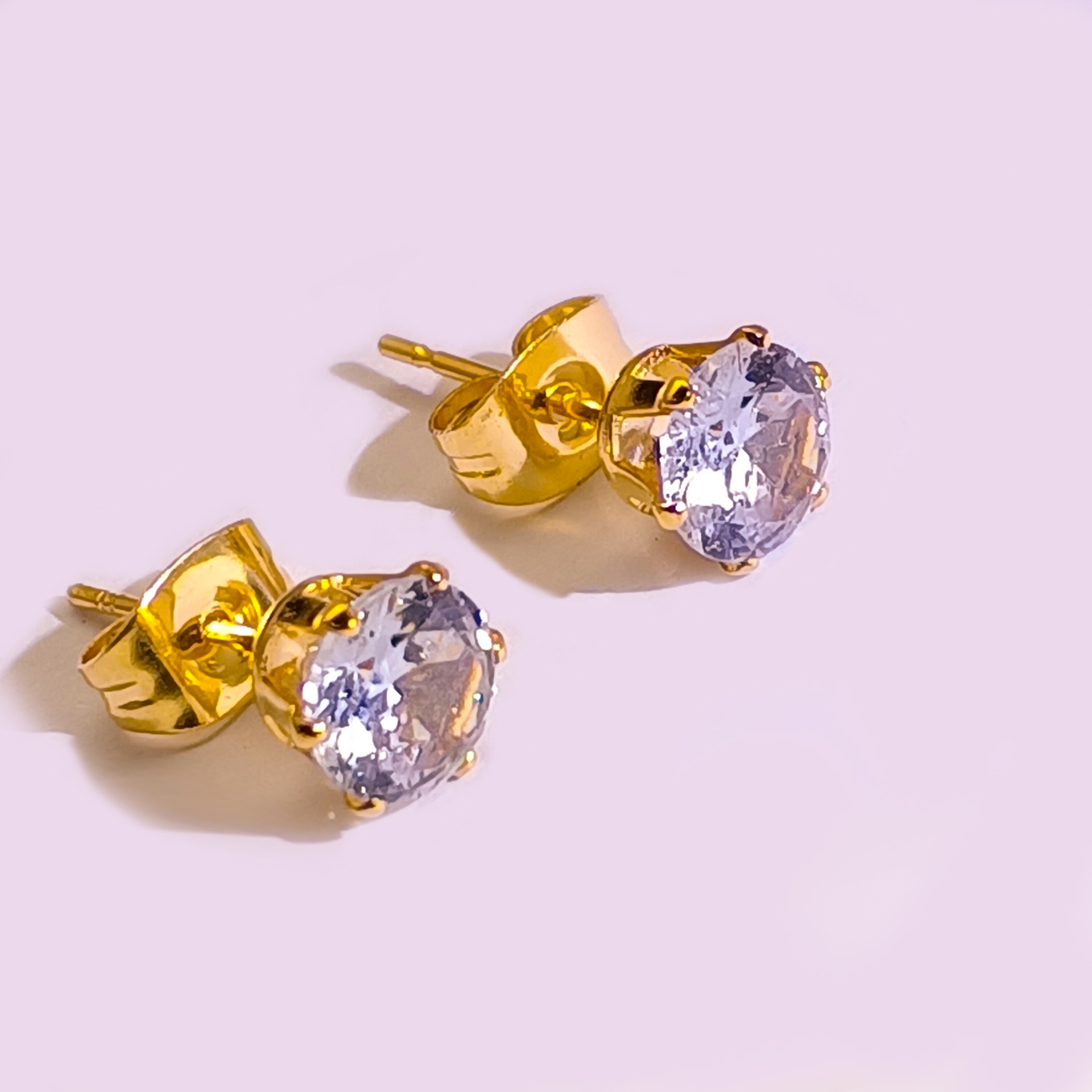 批发外贸皇冠不锈钢锆石耳钉六爪小耳钉耳饰钛钢耳骨钉女流行饰品详情18