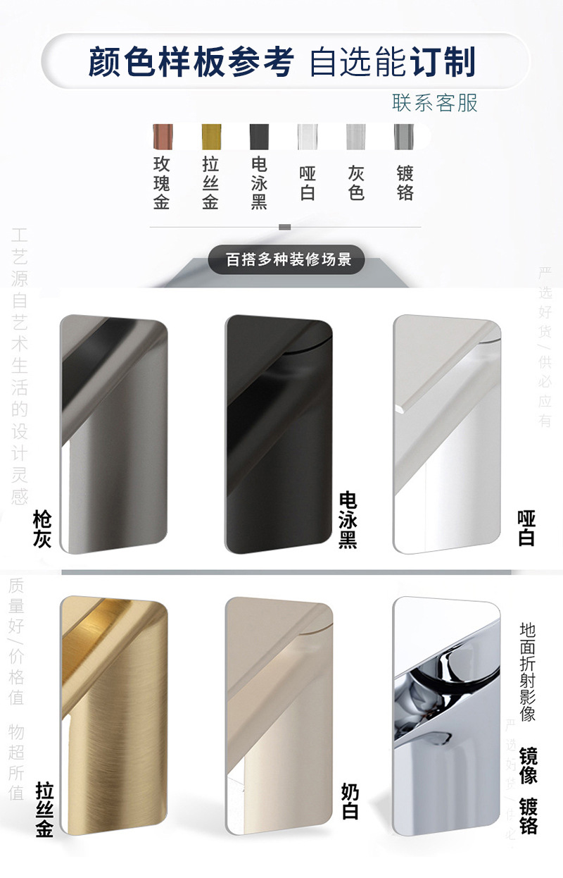 全铜面盆水龙头家用浴室卫生间洗脸盆洗手台单把单孔冷热混水龙头详情3
