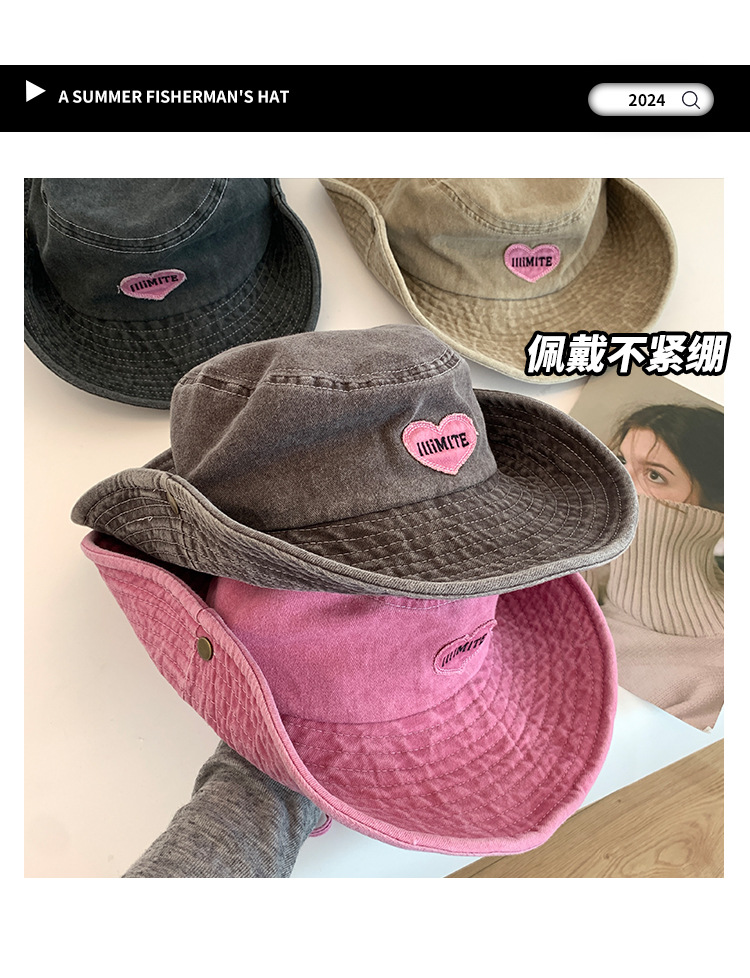 春夏帽子女款清新韩系防晒帽夏天户外太阳帽高级感百搭登山渔夫帽详情4
