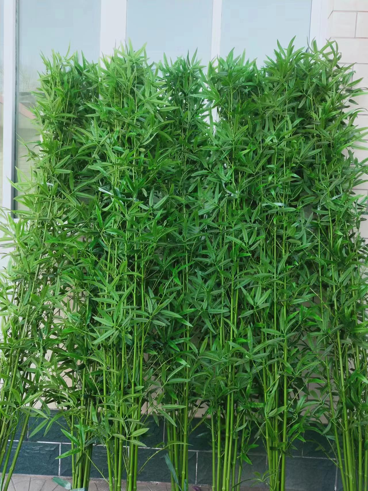仿真竹子室内装饰隔断屏风假竹子挡墙造景绿植盆栽细水竹办公文化园艺仿真枝叶树详情20