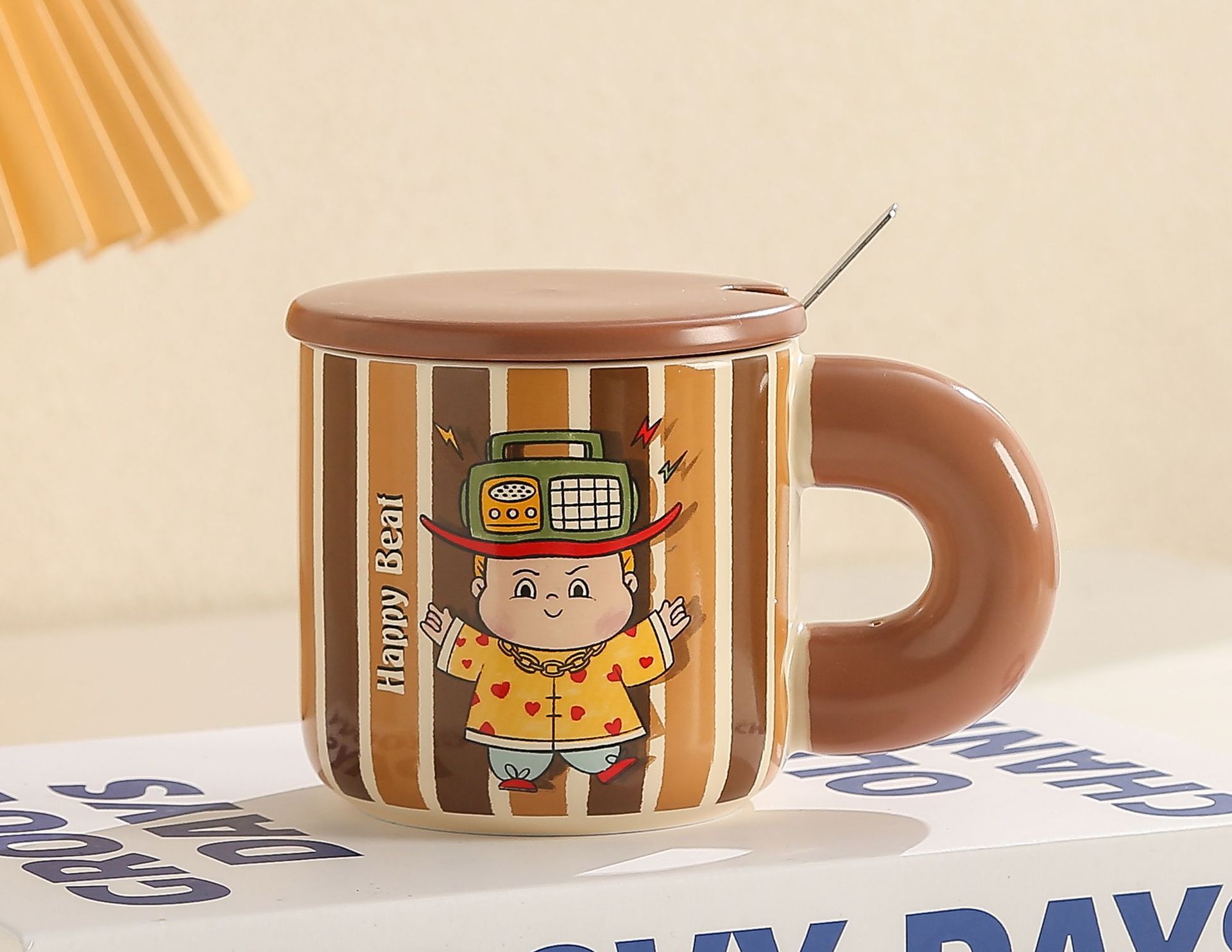 生日礼物创意个性复古时光陶瓷杯办公带盖大容量水杯家用情侣杯子详情5