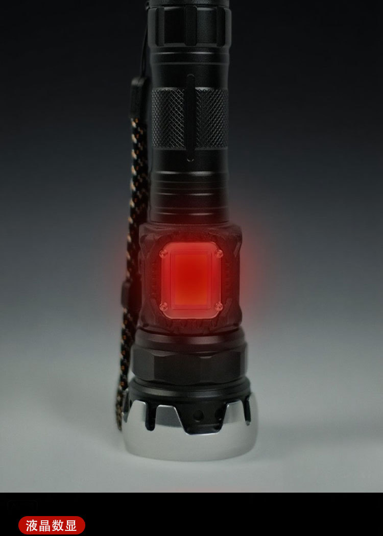 White laser LED flashlight, 750 lumens strong light charging, multi-functional outdoor long-range portable window-breaking lighting flashlight pic 6