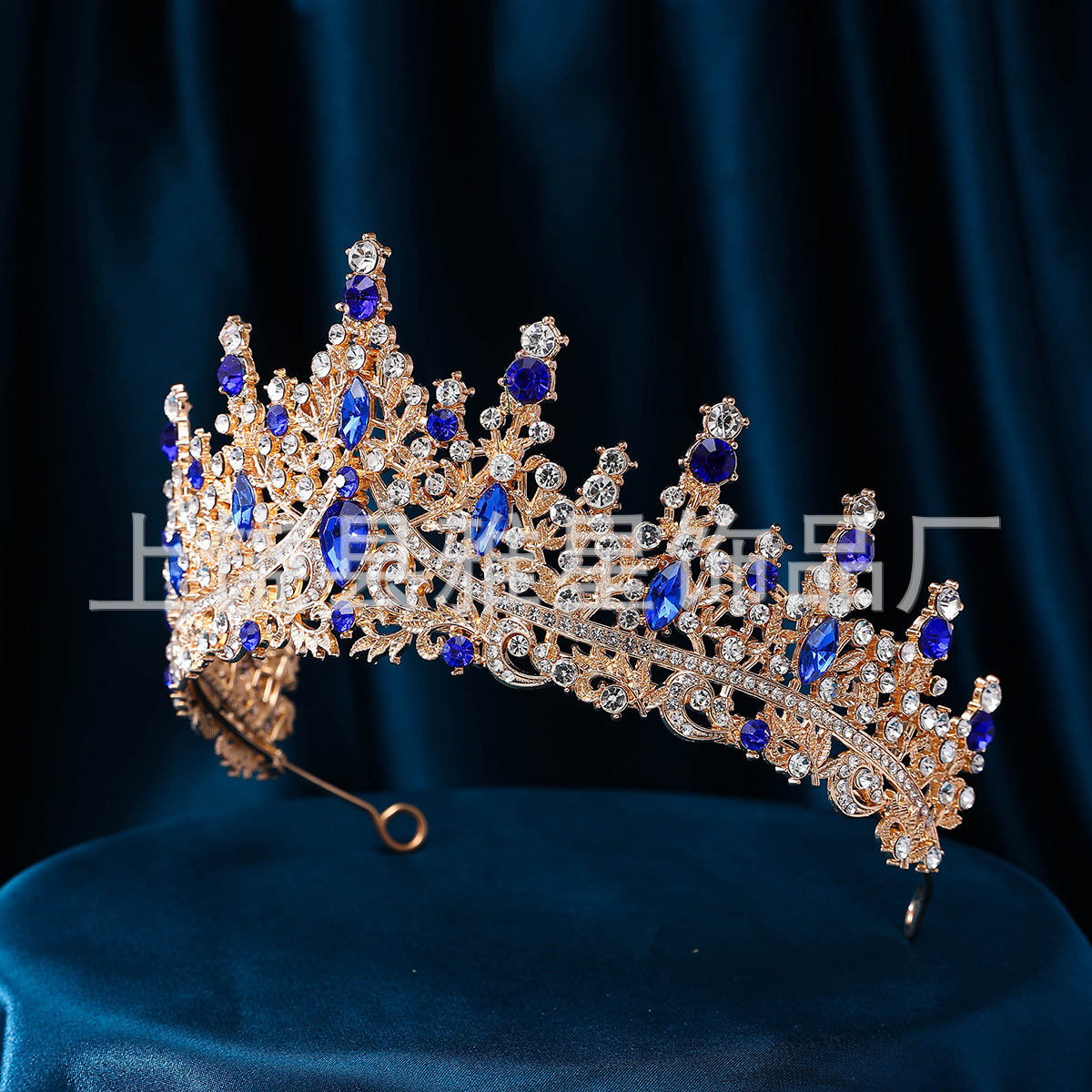 欧美金属水晶超闪婚纱写真女王发饰巴洛克婚礼头饰奢华新娘皇冠详情18