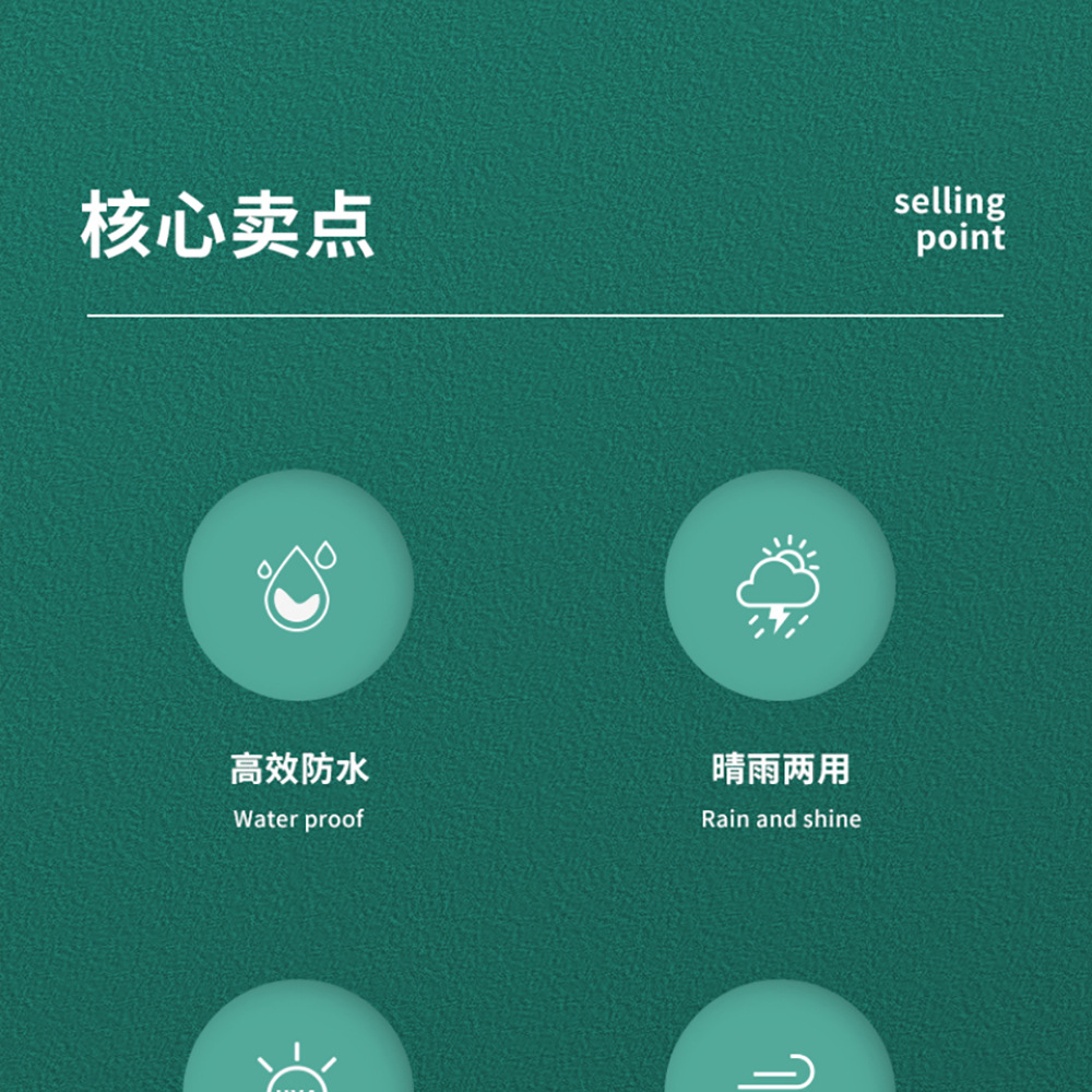 Xingbao Umbrella Industry RST three-fold Umbrella, fully automatic black rubber umbrella wholesale, printed logo advertising umbrella in stock pic 3