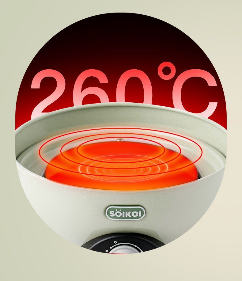 SOIKOI司崎库电煮锅五件套多功能双人轻食乌龟锅电热电炒锅蒸煮锅详情11