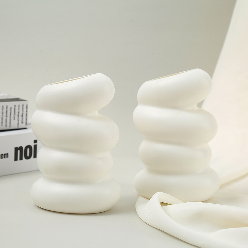 Nordic InS-style imitation ceramic plastic flower POTS, artistic and creative versatile decorative items, home entrance foyer ornaments pic 8