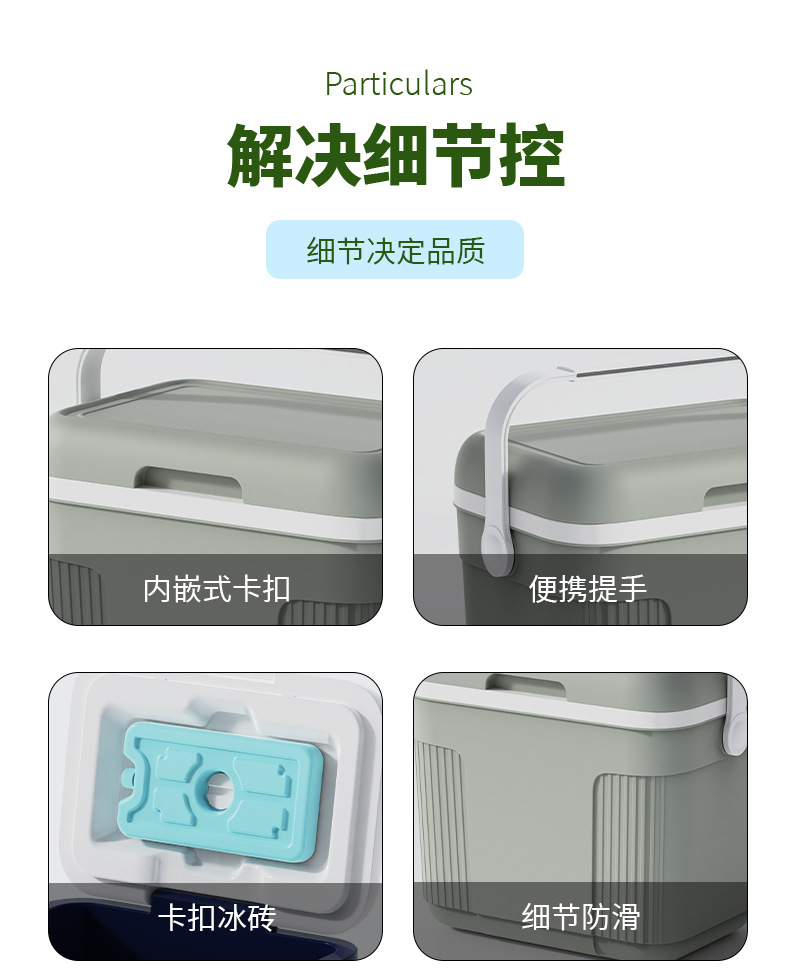 Multi-functional 10L insulated box, PU cold and hot food delivery box, foreign trade cross-border ice coolerboxoutdoor pic 13
