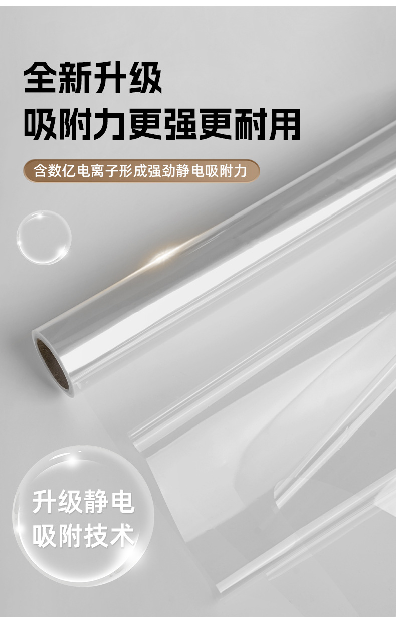 厨房防油贴膜静电透明耐高温瓷砖玻璃贴灶台油烟机墙面防水膜吸附详情8