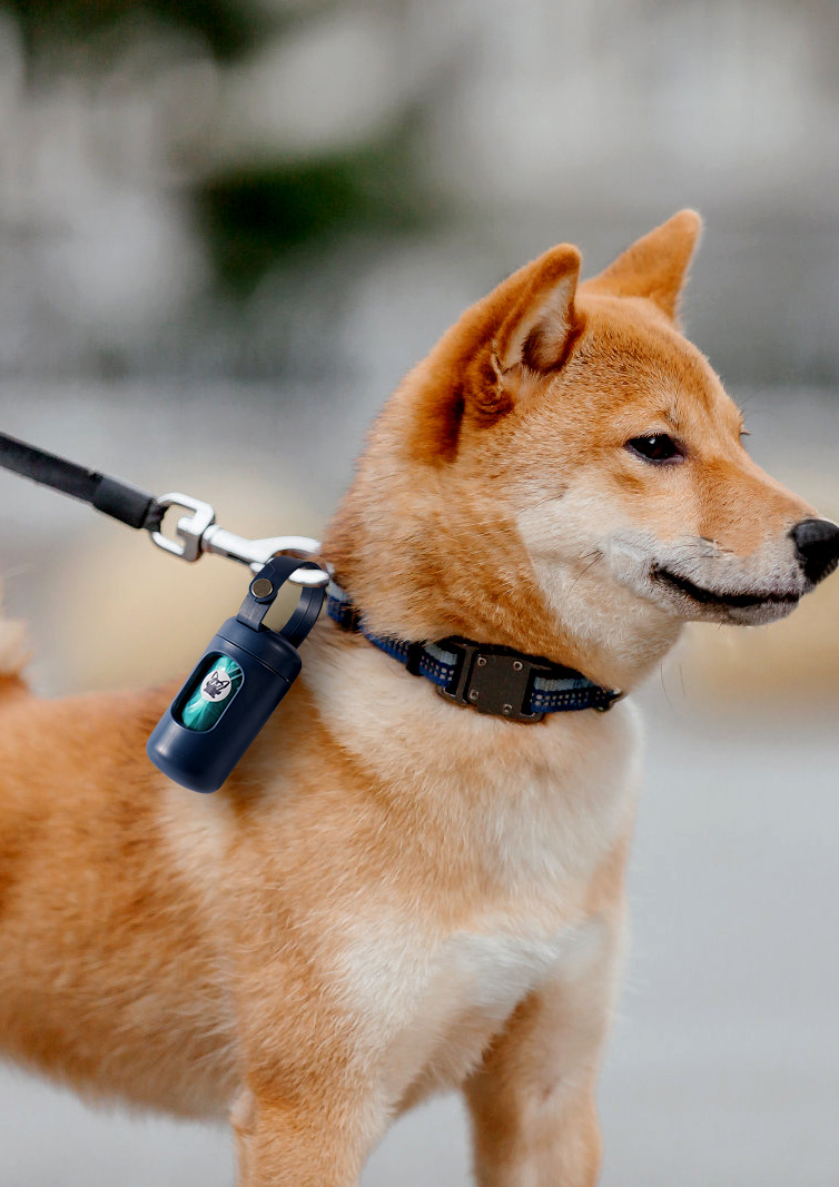 跨境狗狗药丸胶囊拾便器捡屎袋便携收纳盒便携式宠物垃圾袋分配器详情29