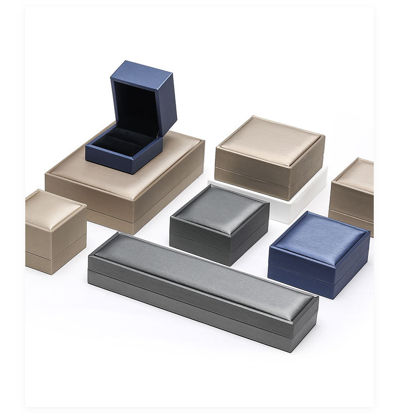 高端拉丝PU皮首饰盒戒指盒手镯礼盒项链吊坠饰品包装盒珠宝首饰盒详情11