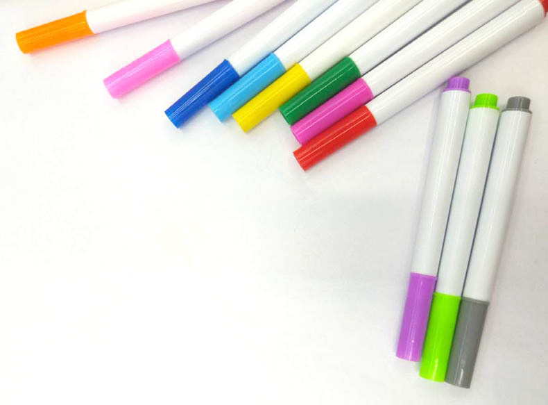 Qianhui Custom LOGO dust-free water-soluble chalk lamp board pen Fluorescent board white blackboard 12-color erasable chalk pic 9
