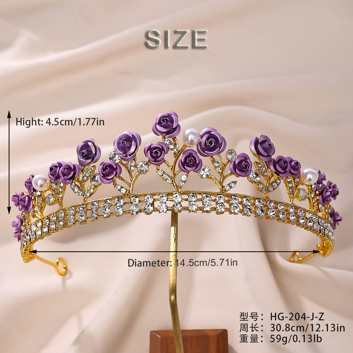 Nuevo compromiso barroco belleza temperamento rosas rojas princesa aros de pelo vestido de novia accesorios corona de novia pic 10