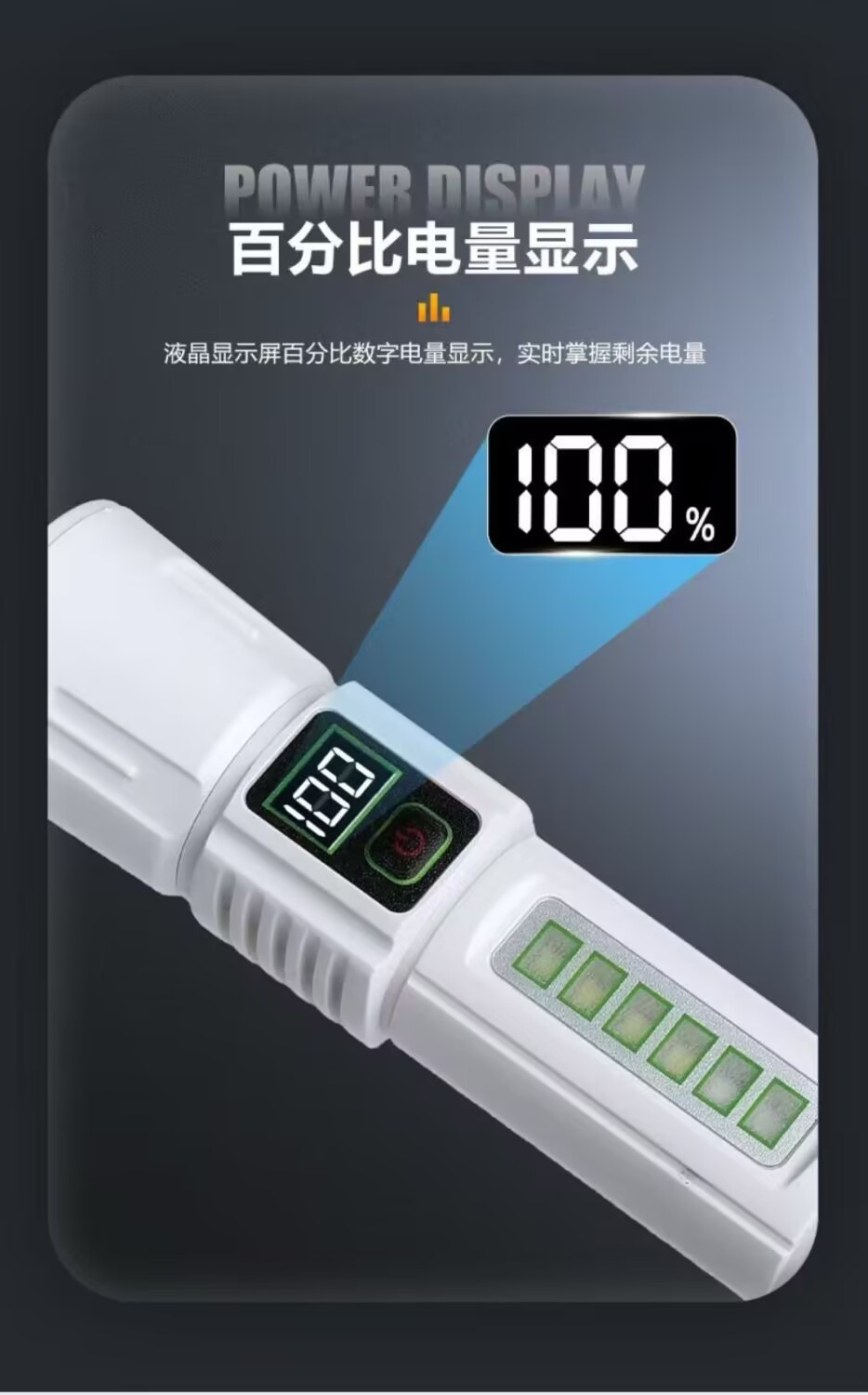 Smart hook-type high-intensity zoom flashlight, a multi-functional portable outdoor emergency lighting flashlight pic 5