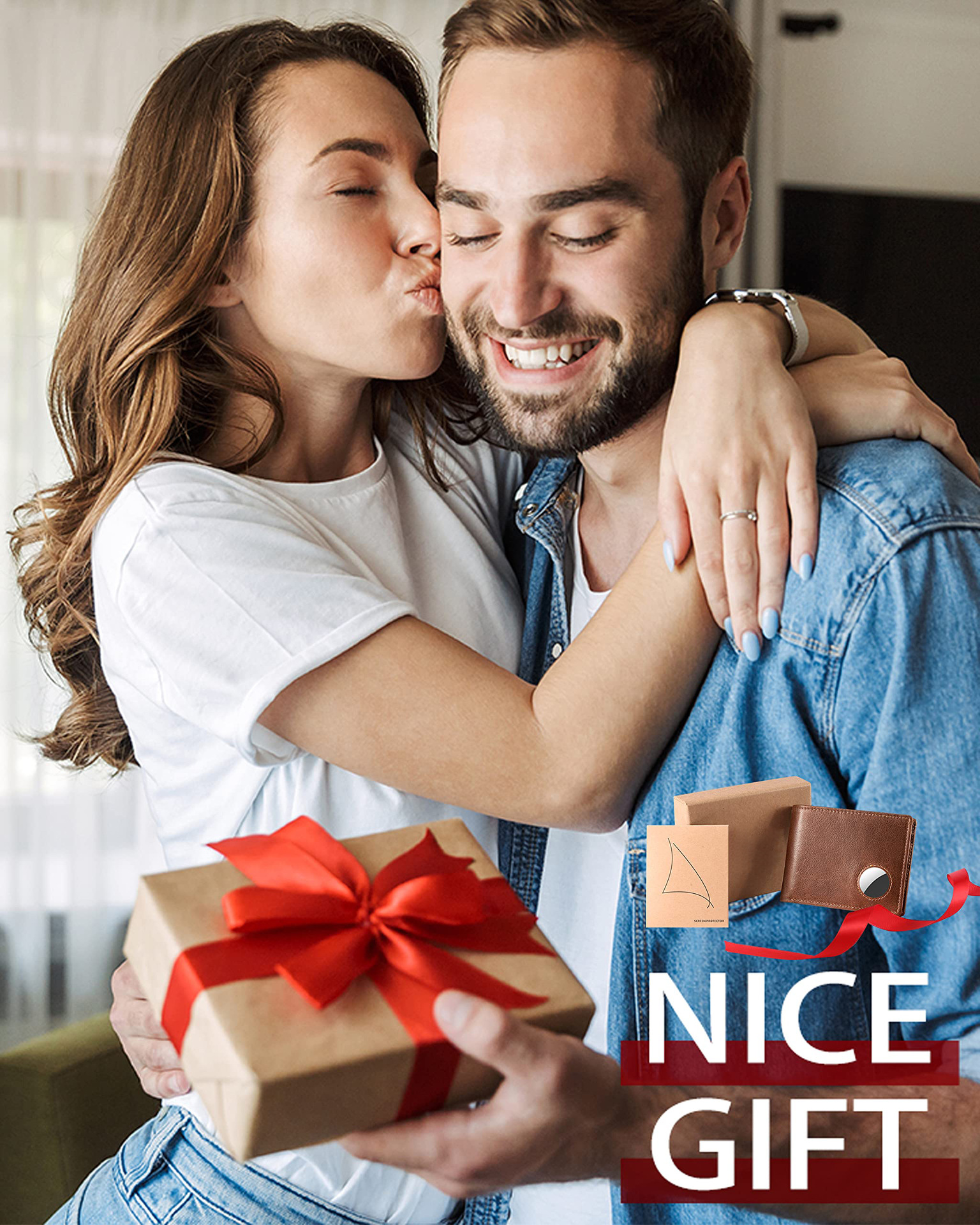 亚马逊防盗刷多卡位短款钱夹跨境三折复古真皮airtag钱包男款正品详情12