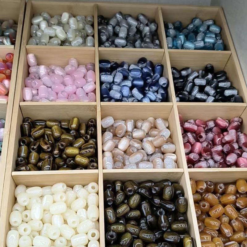 Large aperture 12*16mm resin bucket beads, drum beads, DIY clothing headwear, rope buttons, shoe buttons, beads, clothing accessories and accessories pic 5