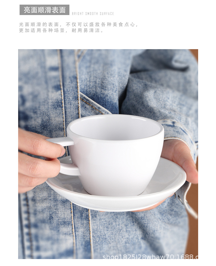密胺白色杯子餐厅水杯饭店快餐店专用防摔茶杯咖啡杯塑料仿瓷商用详情5