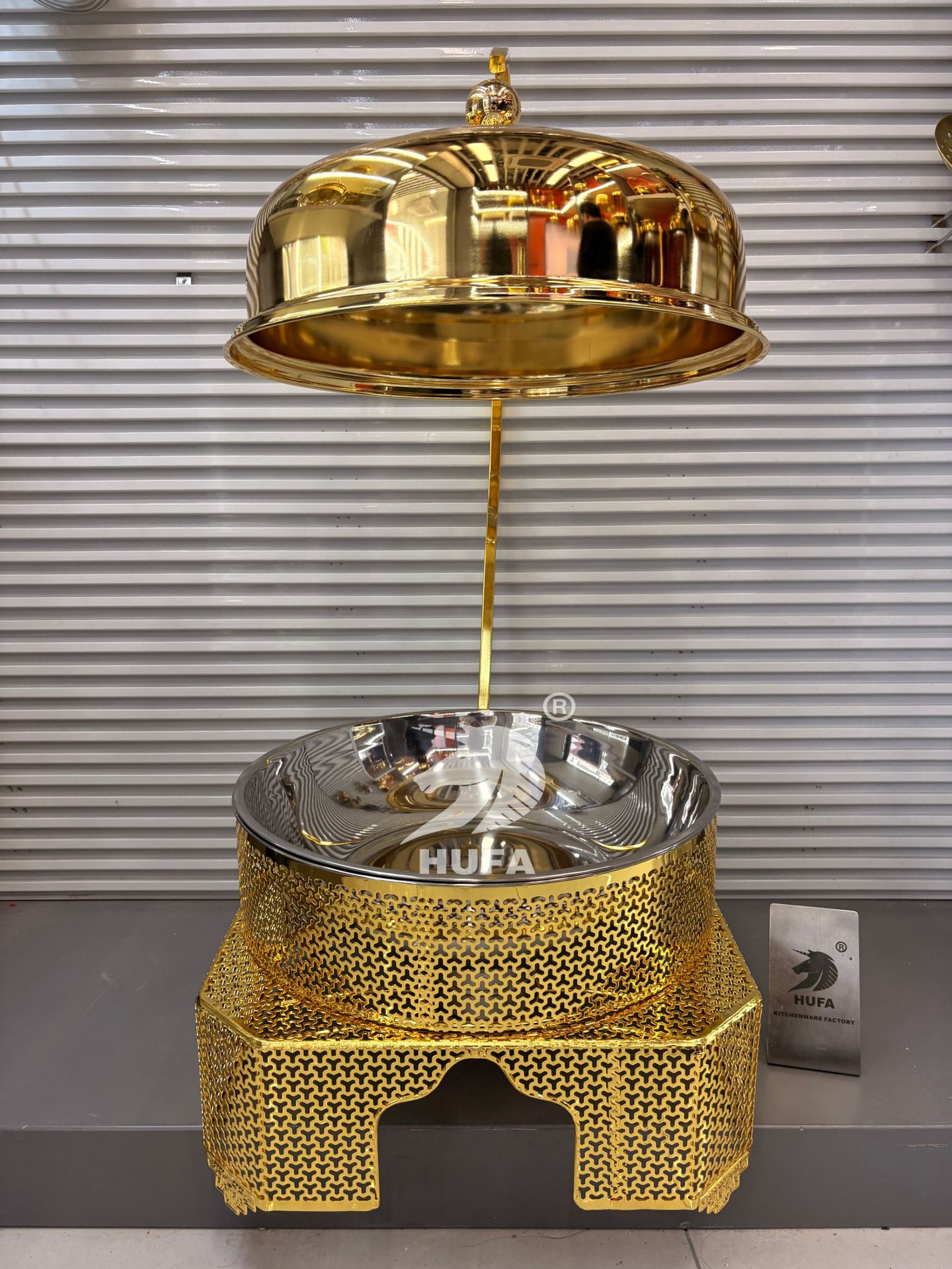 Cross-border luxury golden lace hanging stove, dining stove, alcohol stove, hotel insulated stove, Chafing Dish pic 21