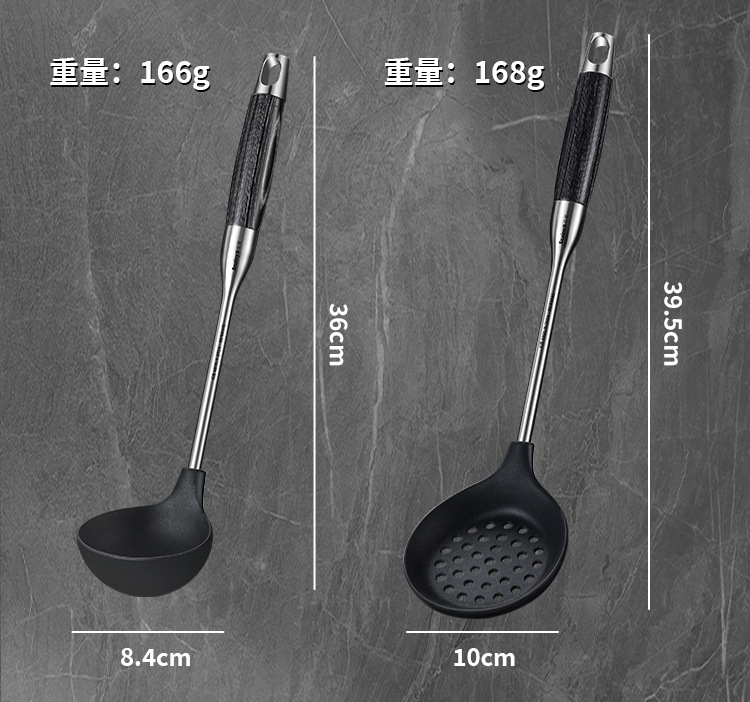 硅胶锅铲家用316食品级耐高温不粘锅防烫铲炒勺炒菜铲子套装详情29