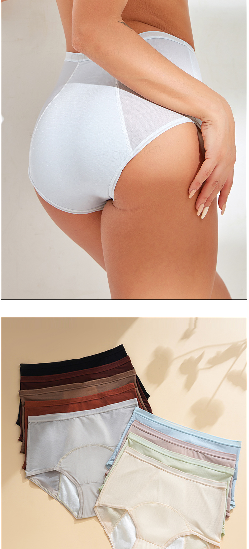 Anti-leakage thin physiological underwear for cross-border trade, breathable and hygienic underwear for women during menstruation pic 12