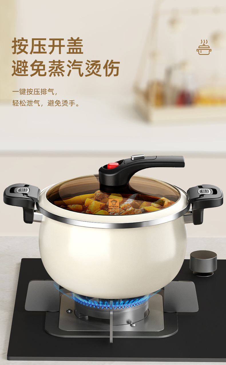康巴赫珐琅锅家用微压炖锅炖盅砂锅煲汤锅焖烧锅不粘锅电磁炉煮锅详情10