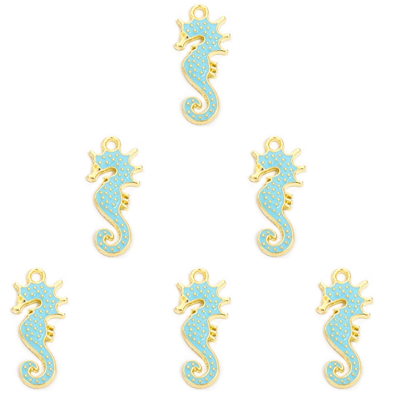 海马滴油合金挂件 海洋DIY饰品配件手链项链耳环钥匙链动物小吊坠详情10