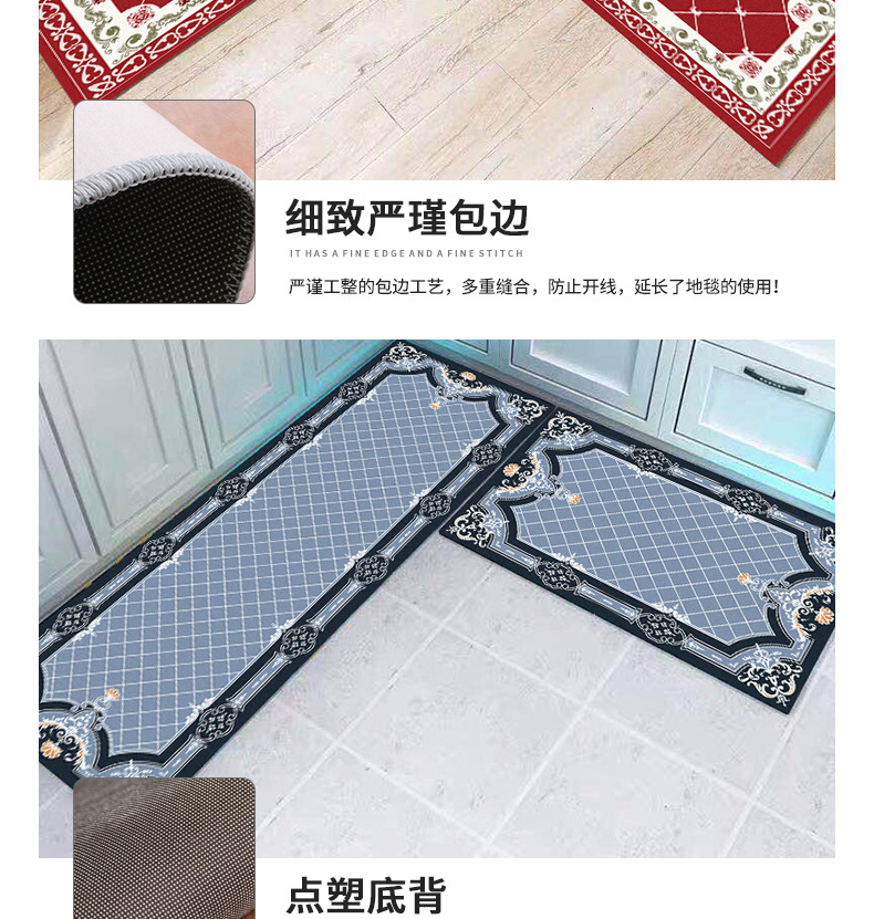 Cross-border ins kitchen floor MATS wholesale, long absorbent bathroom floor MATS, simple home kitchen carpets pic 5