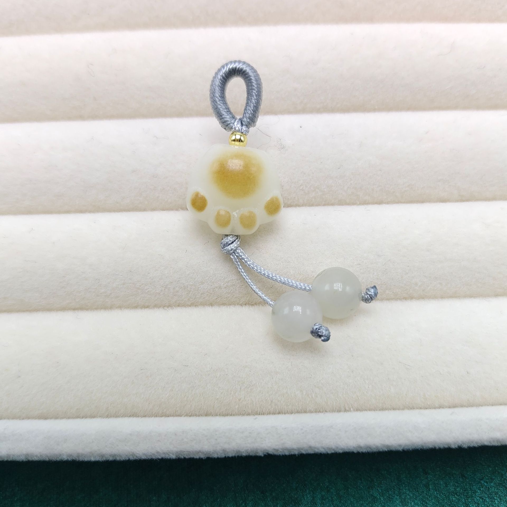 天然菩提根猫爪猫咪莲花小滴溜挂坠手串项链吊坠隔珠文玩饰品配件详情6