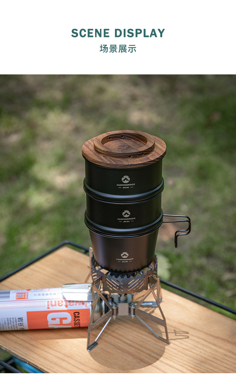Portable camping stove sets, outdoor cookware, shower heads, camping POTS, outdoor tools, outdoor kitchenware pic 11