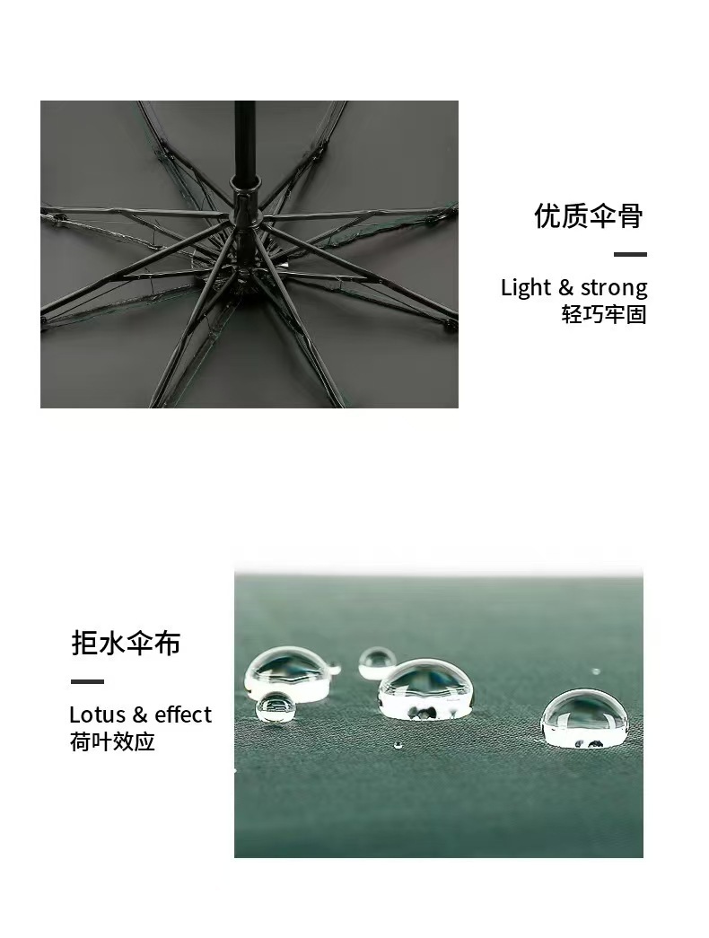 Three-fold small Daisy umbrella factory wholesale black rubber sun protection and UV protection folding umbrella, all-weather and all-weather sunshade umbrella for women pic 6
