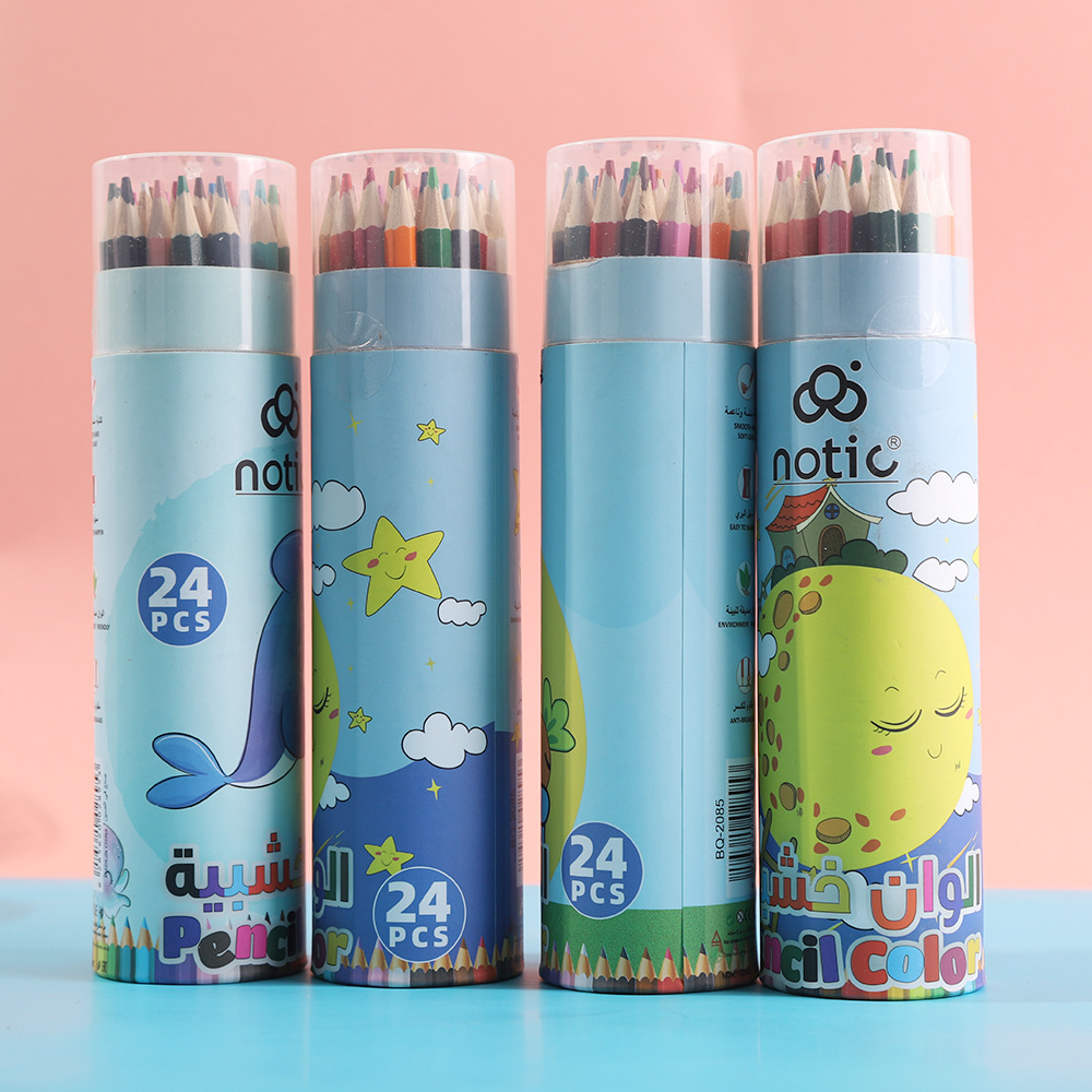奔贝儿24色水溶性彩色学生专用铅笔绘画美术涂鸦彩色铅笔彩铅套装详情7
