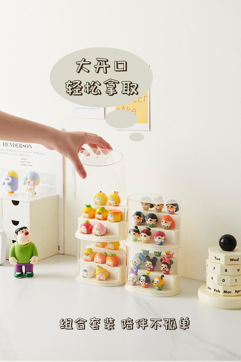 The display box, the cute grain blind box, can be stacked with dust-proof dolls, the Lego display stand, and the transparent bubble Matte figurine storage box pic 7