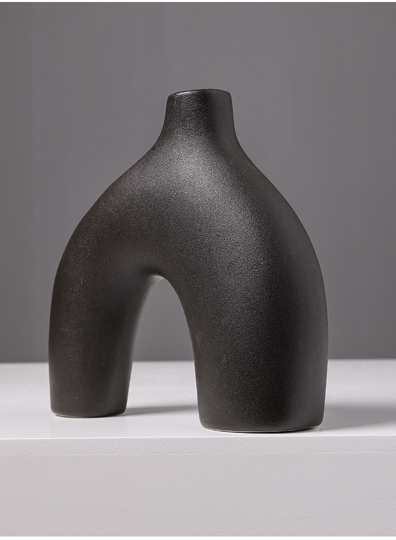 2025 Nordic Ins-style ceramic vase, creative living room flower arrangement, high-end artistic home decoration for hotels and homestays pic 13