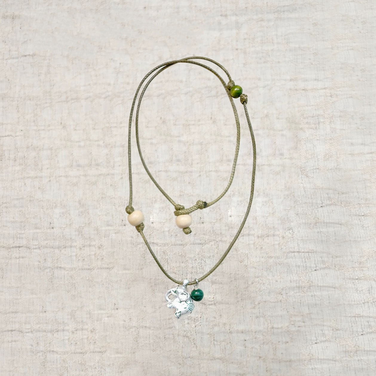 SWAH*图腾小象项链 董洁同款手工编绳小众复古高级串珠小象毛衣链详情8