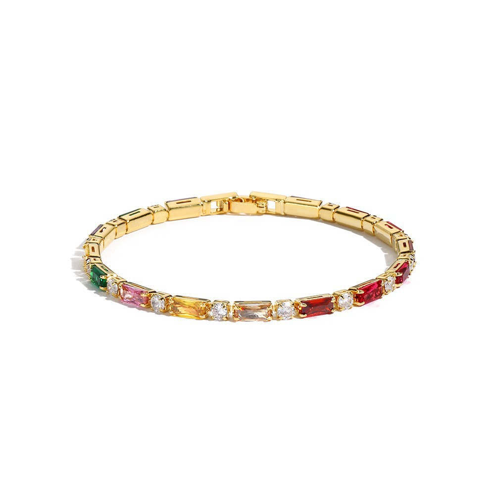 小众希音欧美简约复古手链锆石彩色气质时尚跨境亚马逊详情3