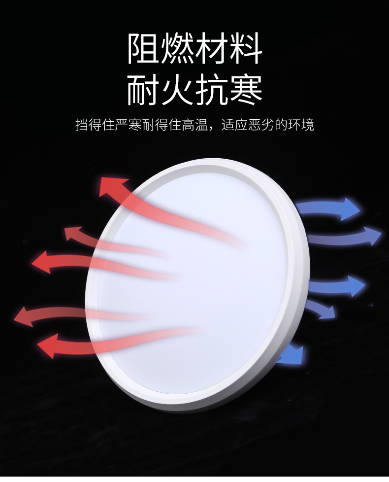 led ceiling light, bedroom light, modern and simple balcony room light, bathroom round room eye-protecting main light pic 4