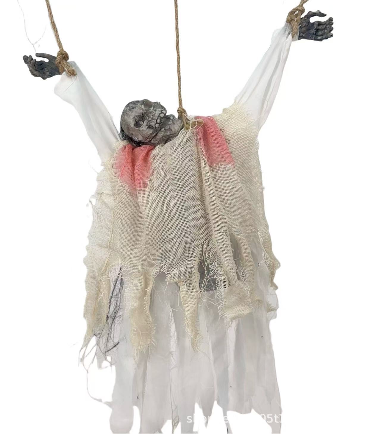 万圣节装饰巫婆声控道具鬼节鬼屋酒吧玩具恐怖玩具电动发光吊鬼巫详情5