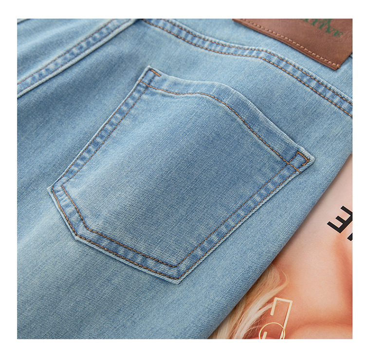 广州新塘牛仔裤官方旗舰店裤子女士2025新款夏季薄款窄版阔腿直筒详情24