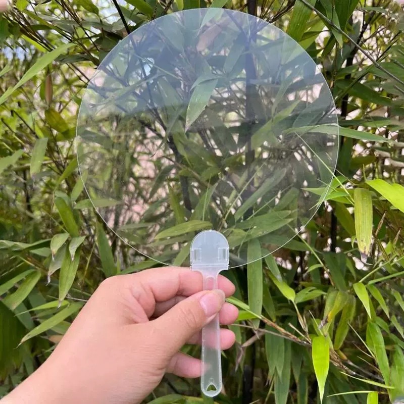 diy透明扇子空白塑料扇手工儿童涂鸦画画姑卡团扇幼儿园夏季美术详情1