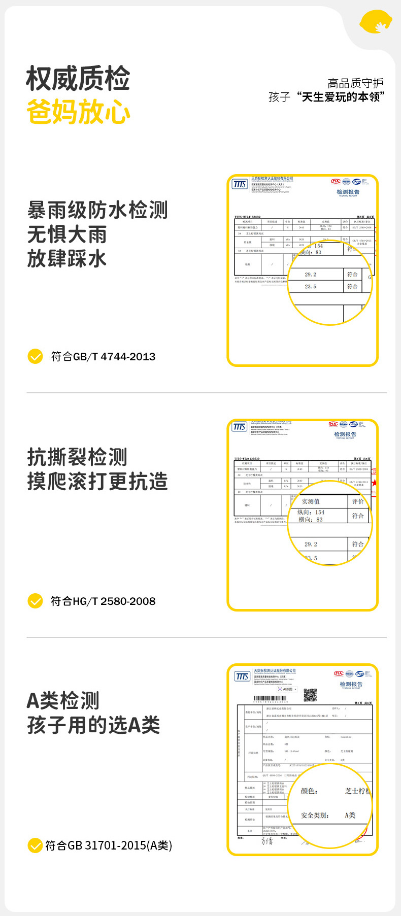 柠檬宝宝儿童雨衣男童女孩隐藏小学生书包位上学防水雨披批发详情26