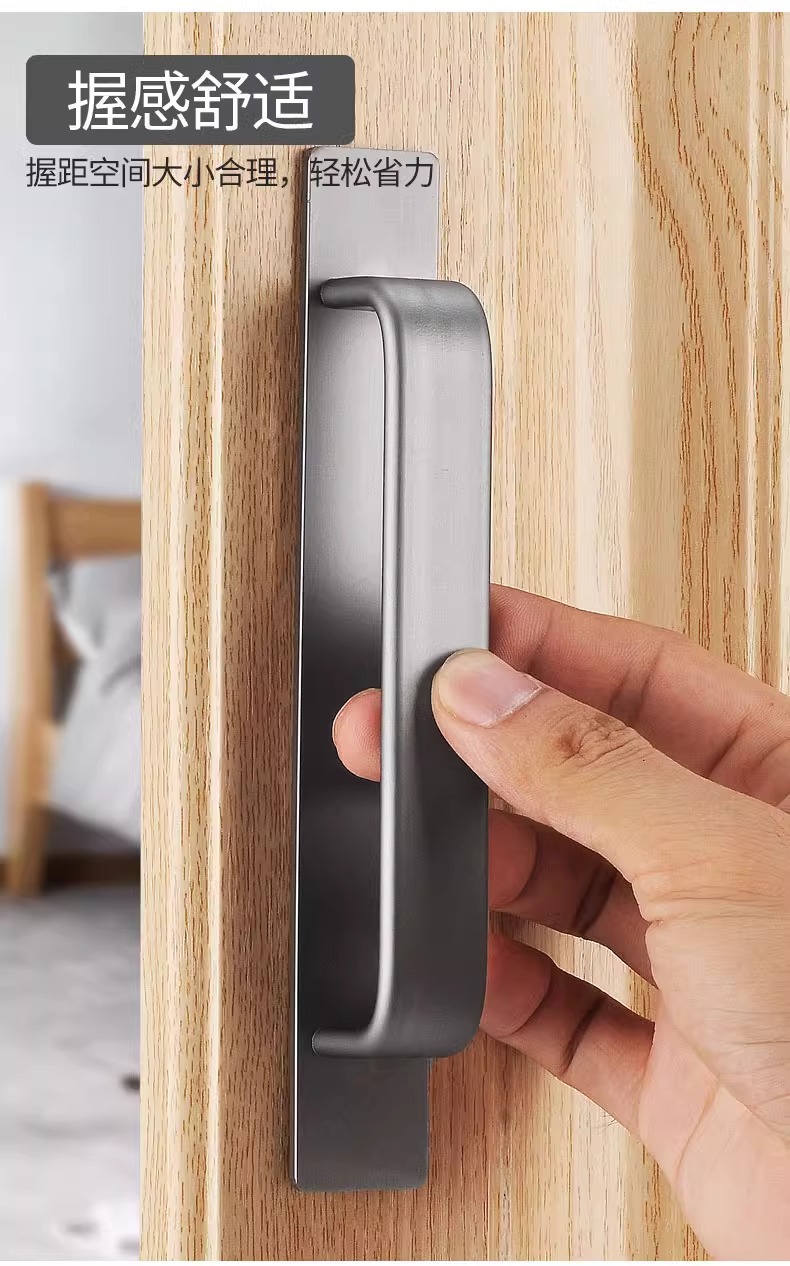 免打孔门拉手铝合金小把手木门窗户推拉门玻璃移门自粘贴抽屉橱柜详情6