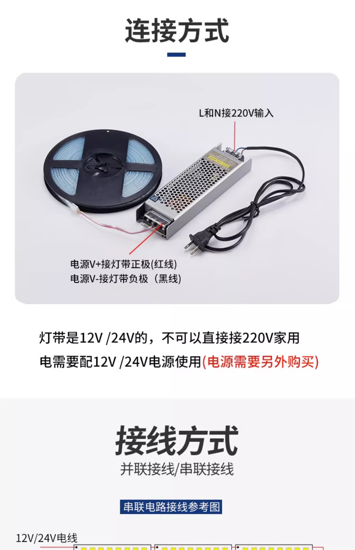 LED套管灯条12V24V2835LEDIP67防水灯带低压户外工程灯带广告灯箱详情21