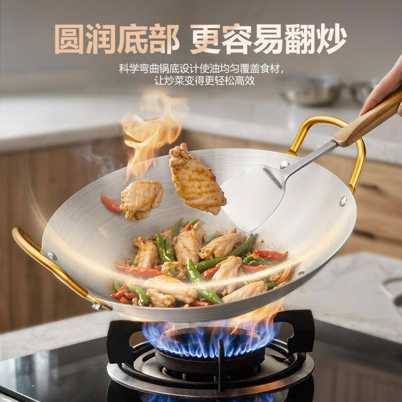 Cross-border thick stainless steel pot alcohol stove, commercial small hot pot, seafood dry pot, restaurant Golden ear, bar cauldrail pic 10