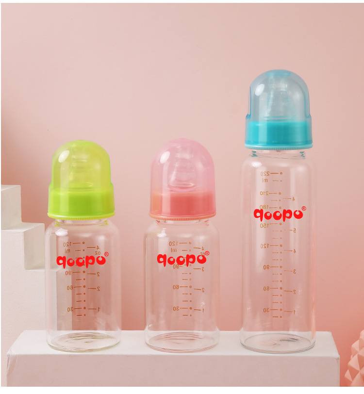 Baby glass bottle 120ml, fresh, anti-bloating, safe, non-toxic and heat-resistant pic 8