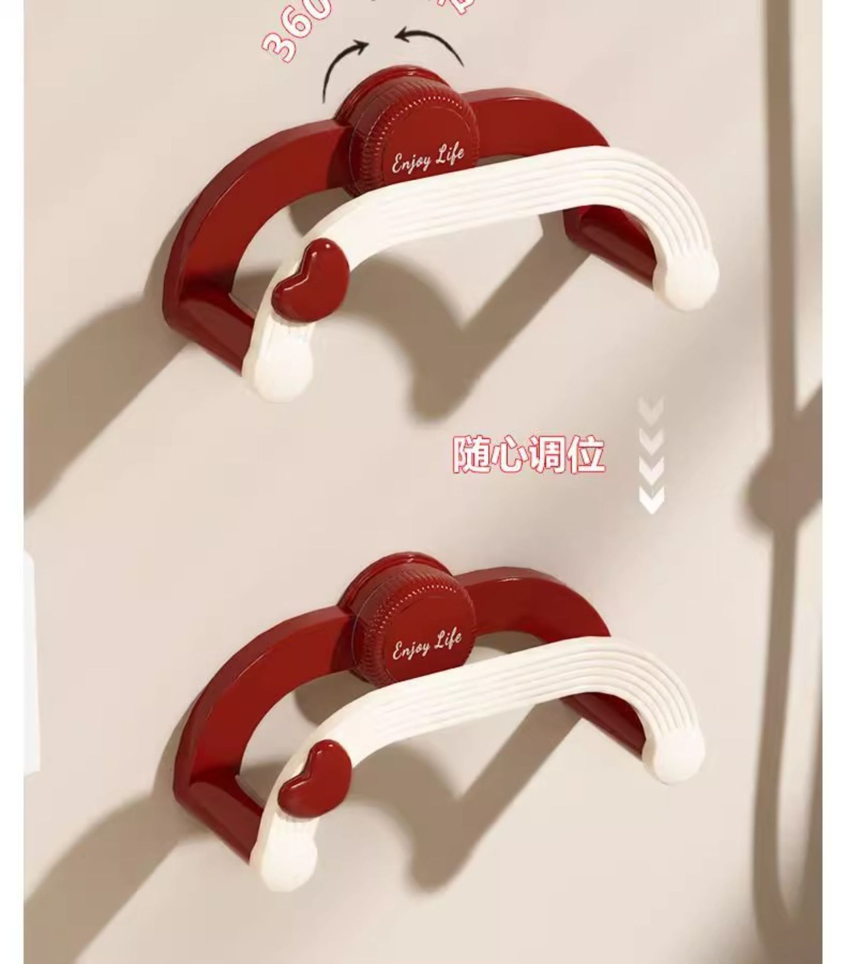 Heart-shaped suction cup basin rack, cream retractable storage rack, home bathroom, toilet, non-drilling storage rack, draining rack pic 9